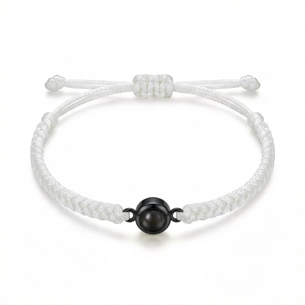 Personalized Hand Braided Rope Photo Projection Bracelet