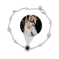 Personalized Bezel-Set Crystal Photo Projection Bracelet