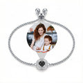 Personalized Box Chain Photo Projection Bracelet - Silver