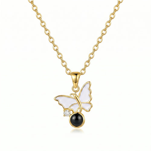 Personalized Butterfly Photo Projection Necklace