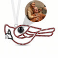 Personalized Cardinal Photo Projection Ornament - Red