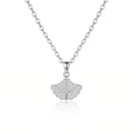Personalized Engravable Ginkgo Leaf Locket Necklace - Silver