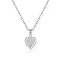 Personalized Engraved Angel Wing Heart Locket Necklace - Silver