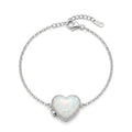 Personalized Heart Photo Locket Bracelet - Silver