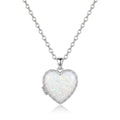 Personalized Heart Photo Locket Necklace - Silver1