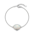 Personalized Oval Photo Locket Bracelet - Sliver