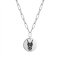 Personalized Paperclip Chain Pet Portrait Necklace - Silver
