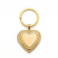 Personalized Scrollwork Heart Photo Locket Keychain