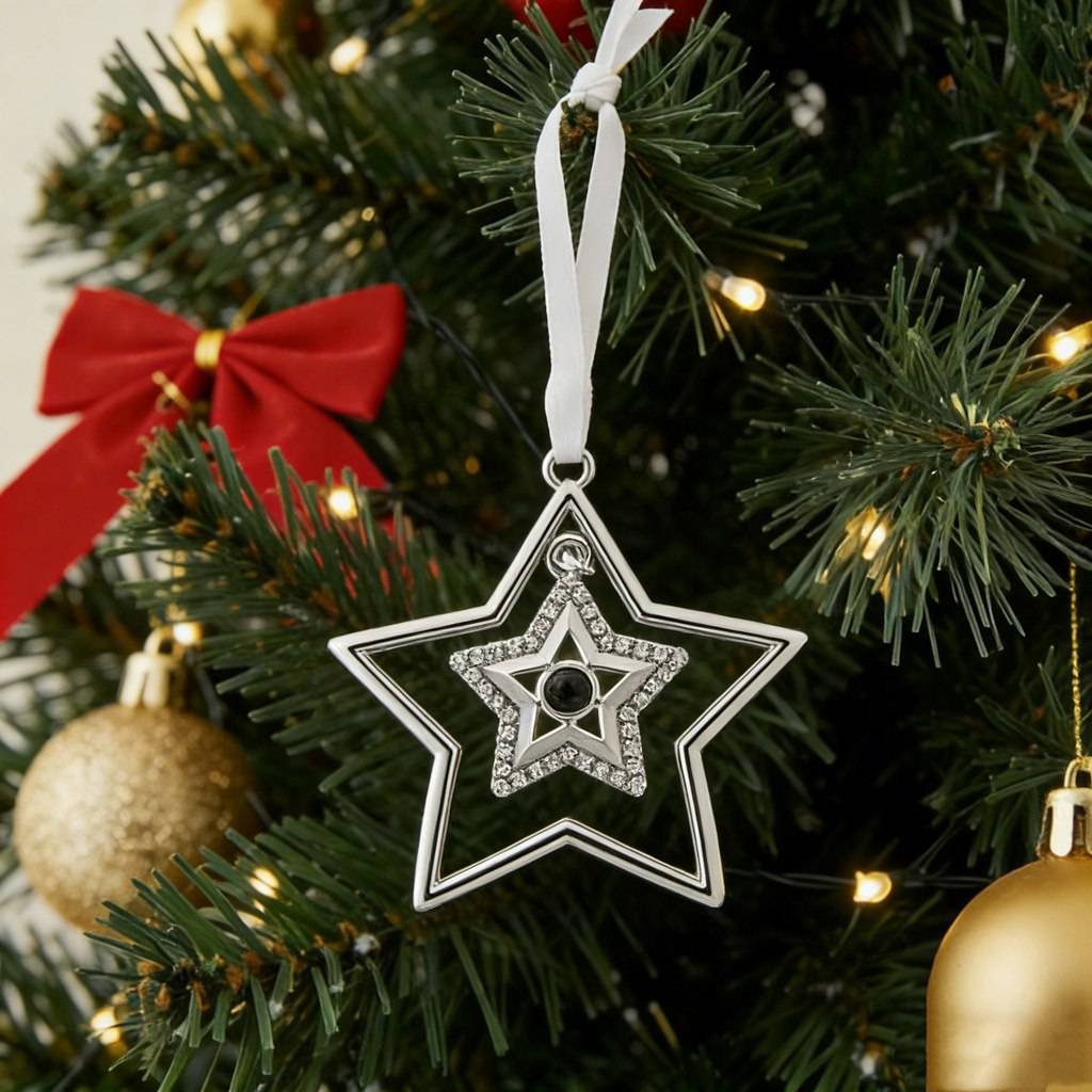 Personalized Star Photo Projection Ornament